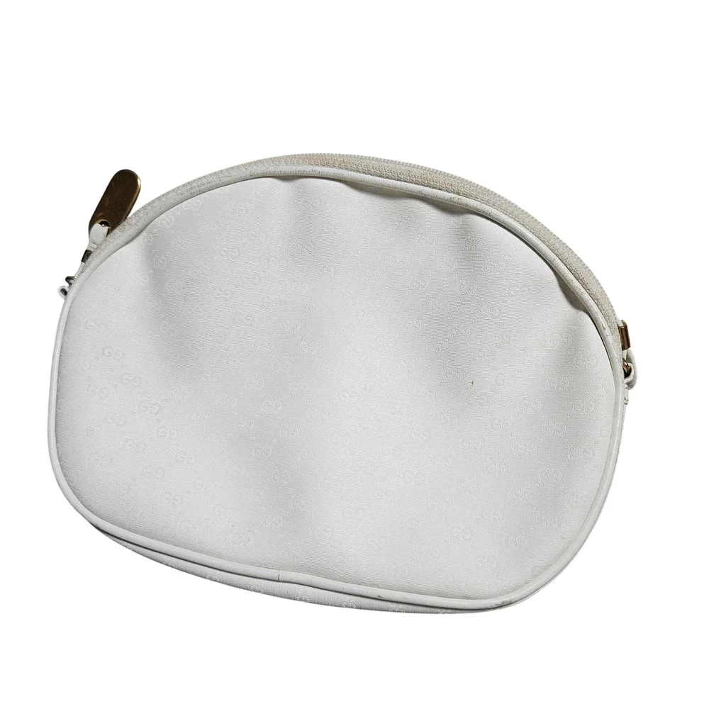 Vintage Gucci Micro GG Monogram Canvas Cosmetic Pouch Purse Bag Italy‎ Luxury